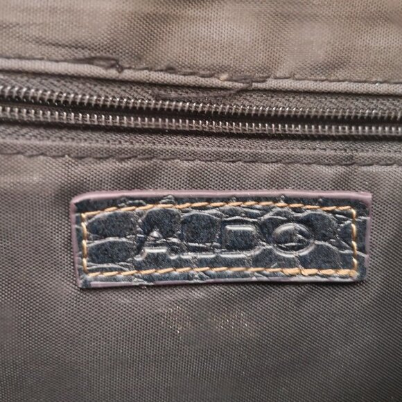 Aldo Ladies Navy Reptile Pattern Chain Strap Crossbody or Clutch Purse - Picture 2 of 11